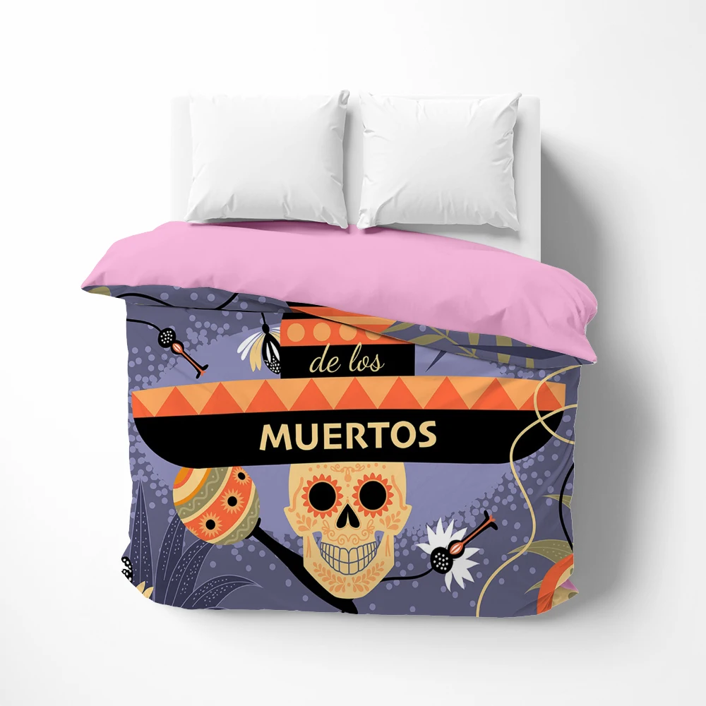 Cartoon halloween Linens Duvet cover Quilt/Blanket/Comfortable Case lovely Bedding 135x200 bedrooms  for kids baby child MUERTOS