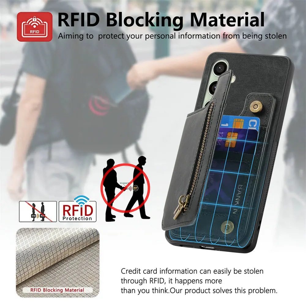 لسامسونج A07 A 17 16 26 36 A56 5G سستة محفظة جلدية المغناطيس الغطاء الخلفي لسامسونج غالاكسي A06 A16 A26 A36 A56 A07 A17 غطاء