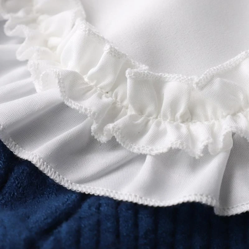 

Women Girls Detachable False Fake Collar Sweet Lapel Trim Half Shirt Blouse Button Down White Decorative Necklace