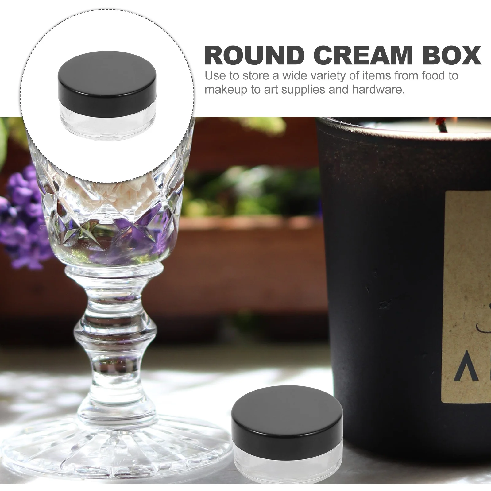 

20Pcs Round Screw Thread Cream Bottles Travel Containers for Cosmetics Leakproof Refillable Cream Containers Mini Portable