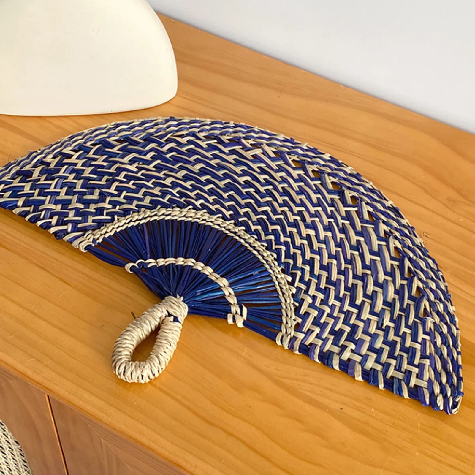 Boho Style Straw Fan Hand Woven Manual Paddle Fan Wall Decoration Of Nordic Homestays Art Crafts Fan Home Decor Accessories