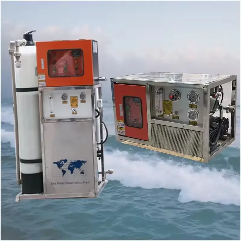 Portable Mini Seawater Desalination System Reverse Osmosis Motor 1.5Ton/day Capacity Pure Water Treatment Machine for Boat