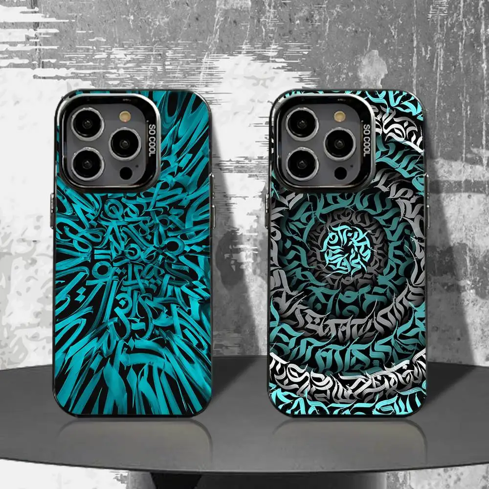 

Art Phone Case For iPhone 16,15,14,13,12,11,Pro,XS,Max,Plus,Mini,SE4,E Black Matte P-Pokras L-Lampas Shockproof Cover