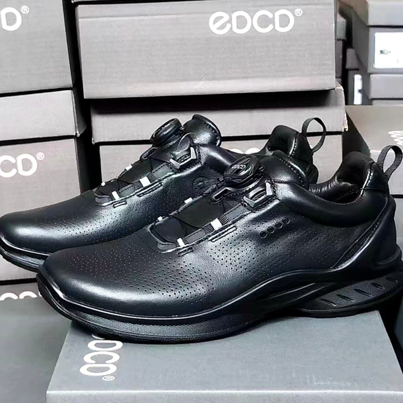 Scarpe da Golf da uomo manopola in pelle estiva di alta qualità traspirante antiscivolo resistente all\'usura sport all\'aria aperta che camminano