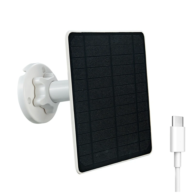 5W Solar Panels IP65 Waterproof With 3 Meters Cable For 5V Battery Camera Low Power Camera Security Camera Outdoor