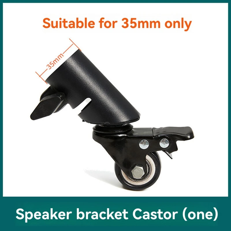 A73E-35Mm Sliding Casters Wheel Universal Roller Slider Portable Rotation Swivel Wheels For Universal Speaker Bracket