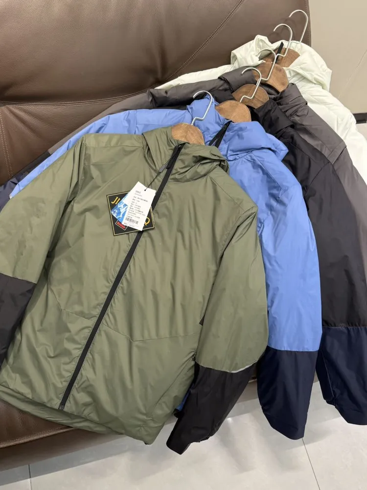 

Мужская уличная зимняя новая модная хлопковая куртка ветрозащитная водонепроницаемая теплая цветная бровая конструкция повседневная городская молния