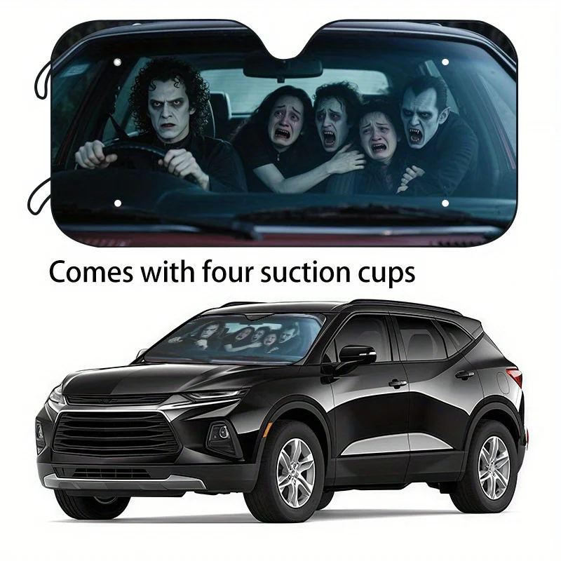 Funny Animal Driving 1pc Car Interior Sun Visor, Windshield Sun Visor, Perfect Gift For Animal Lovers, Easy Installation With Fo