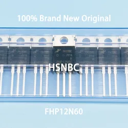 Transistor de potencia de Canal N MOSFET, nuevo y Original, FHP12N60, FHP12N60D, 12N60 a-220, 600V, 12A, 100%, 10 unidades por lote