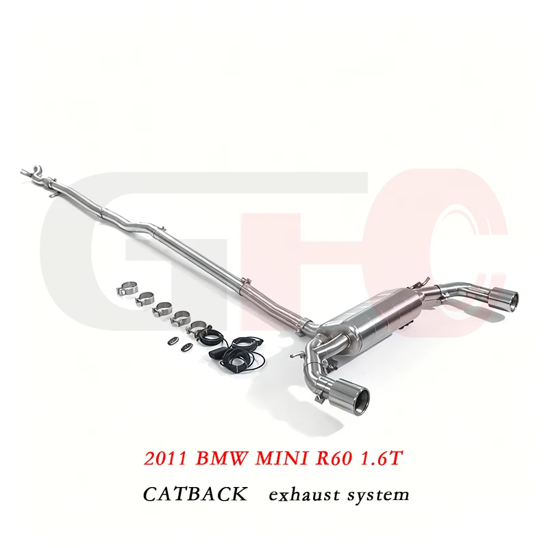 

For BMW MINI R60 2011-2016 1.6T high-performance SUS304 catback exhaust system with valve muffler.