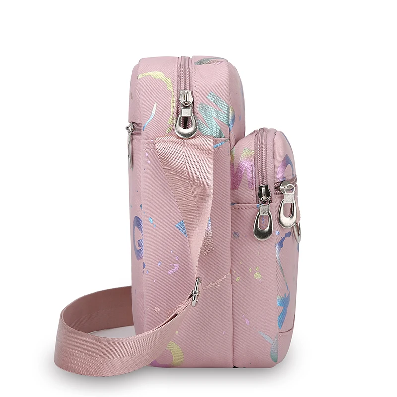 Nuevo bolso de un solo hombro, bolso cruzado con grafiti Vertical para mujer, bolso cuadrado pequeño versátil informal multicapa