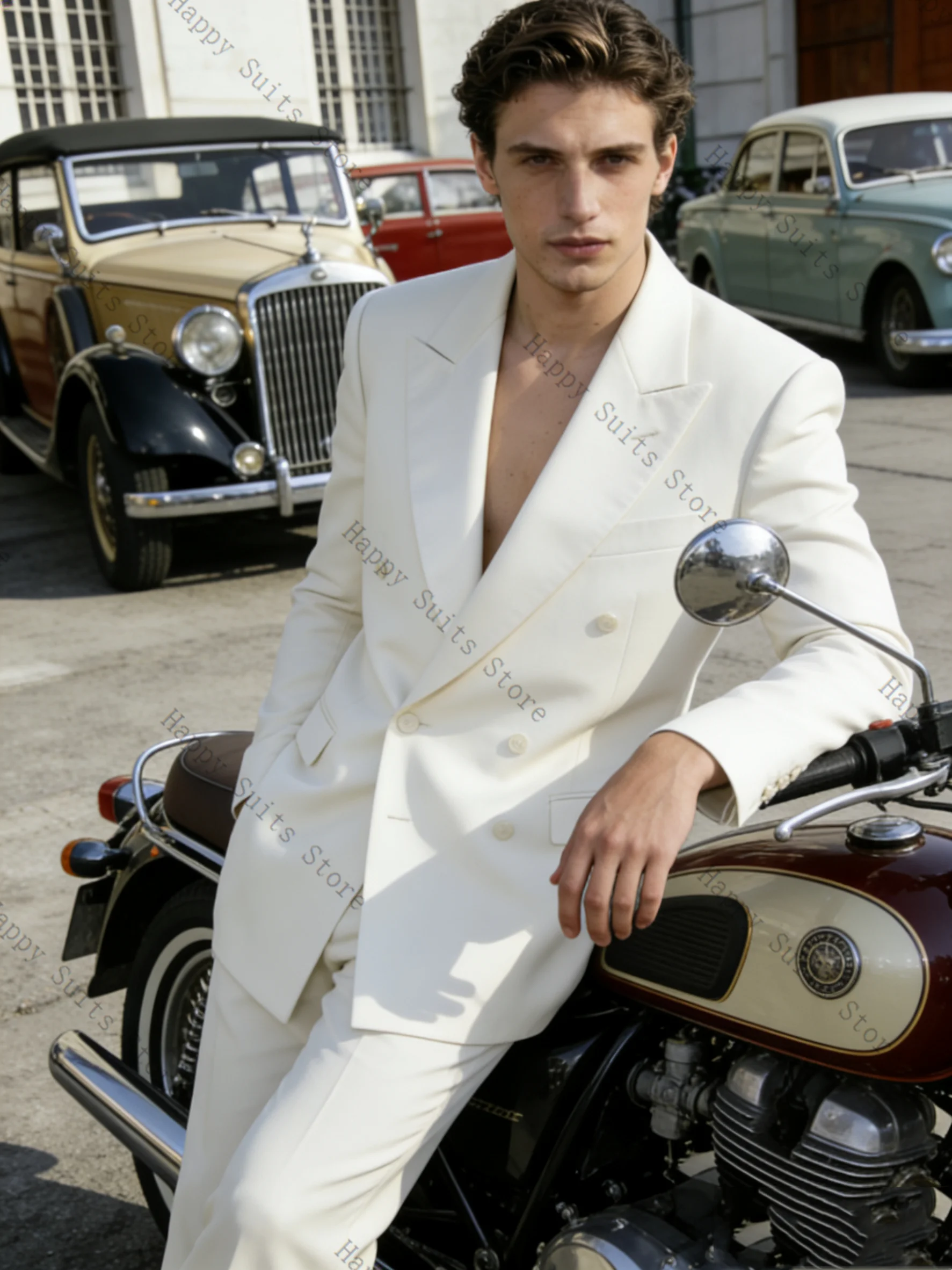 ชุดสูทผู้ชายสีขาวสำหรับฤดูใบไม - Elegant Formal Men'S Wear บทวิจารณ์และราคา