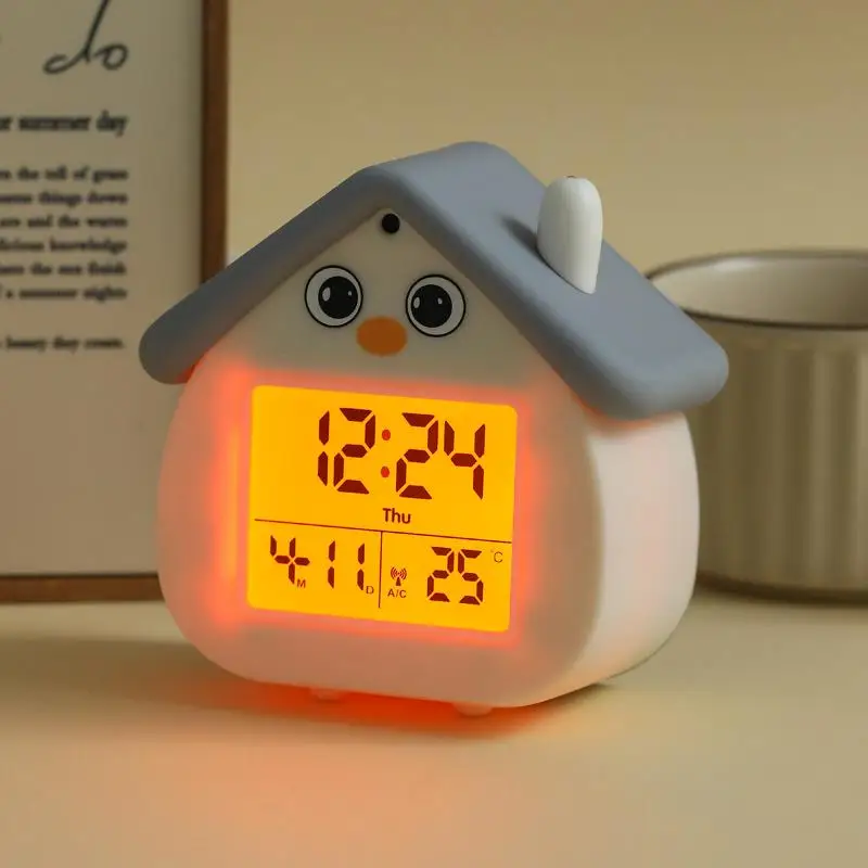 Cute Electronic High-end Alarm Clock. Multi-functional AI With Voice Function. Smart Alarm Clock For Students.
