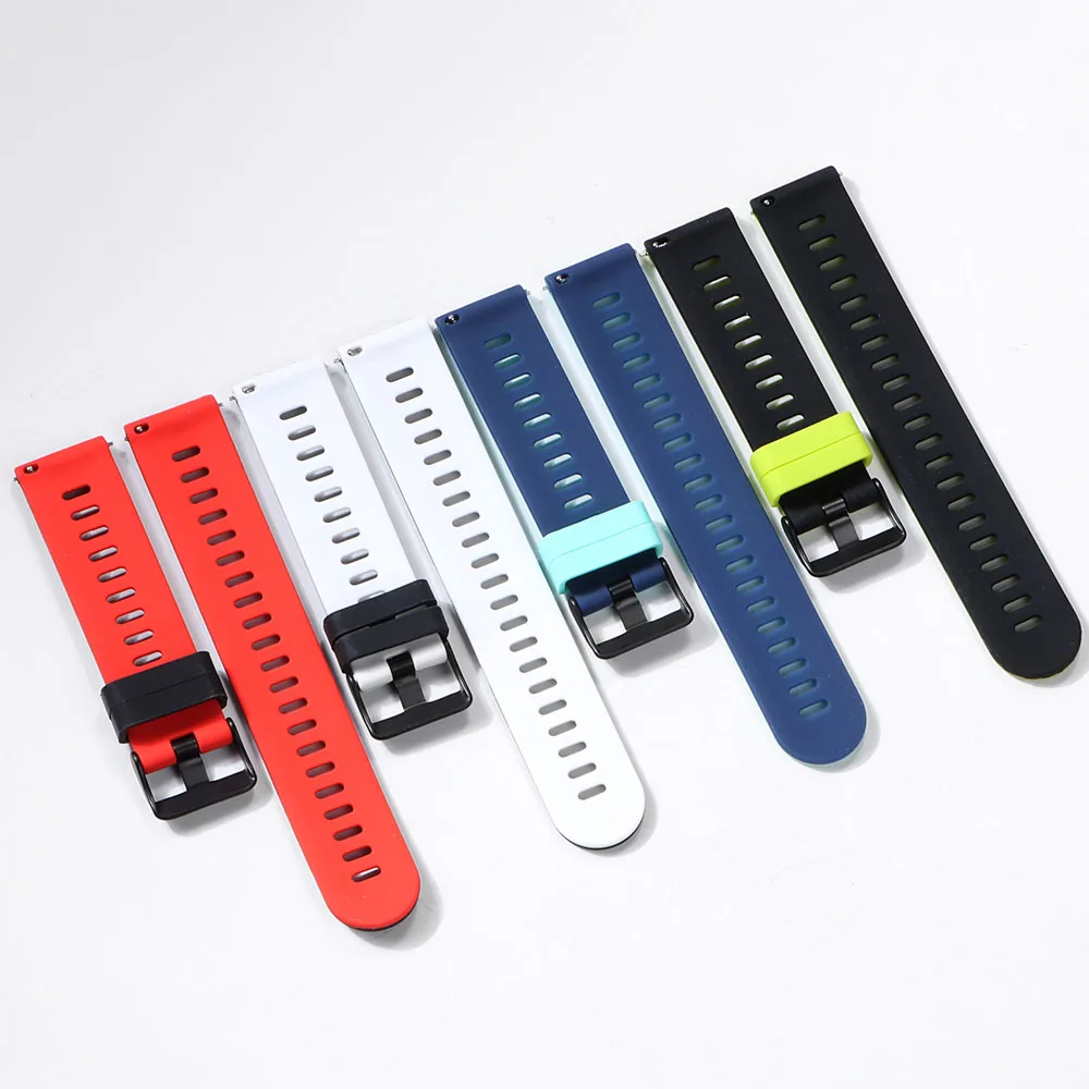 20mm 22mm Silicone Strap for TicWatch Pro 3 Ultra GPS/LTE  Bracelet Band for Ticwatch GTX S2 E2 E3 GTH/GTW Sports Men Watchbands image 4