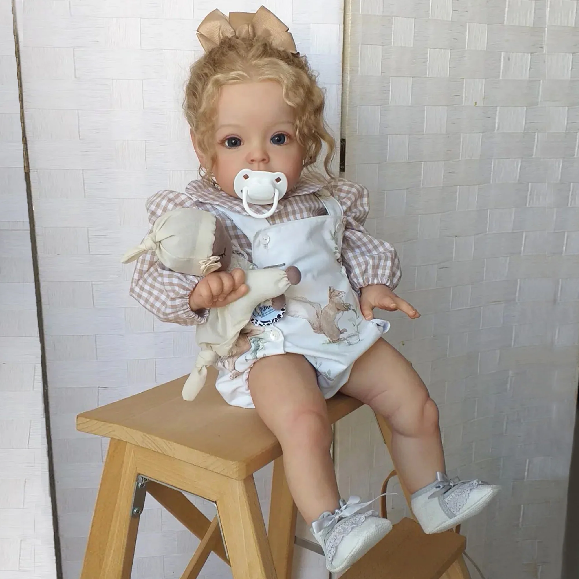 Blonde Hair SueSue Bebe Reborn 55cm Full Body Silicone Vinyl With 3D Painted Lifelike Reborn Baby Girl bonecas infantil meninas