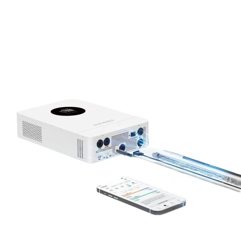 Solar Inverter and Controller Integrated Unit, Pure Sine Wave, High-Frequency Inverter, Built-in MPPT Controller