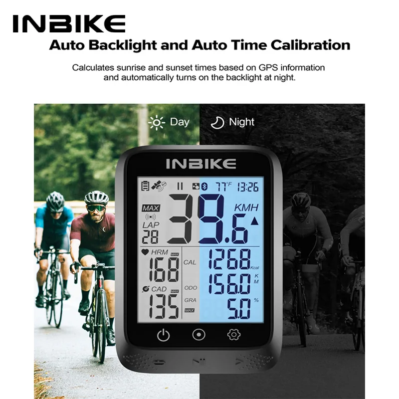 INBIKE Bicycle Computer GPS Wireless ANT+ Bluetooth  2.3 inch Bike Speedometer Computers Waterproof Cycling Computer Accessories