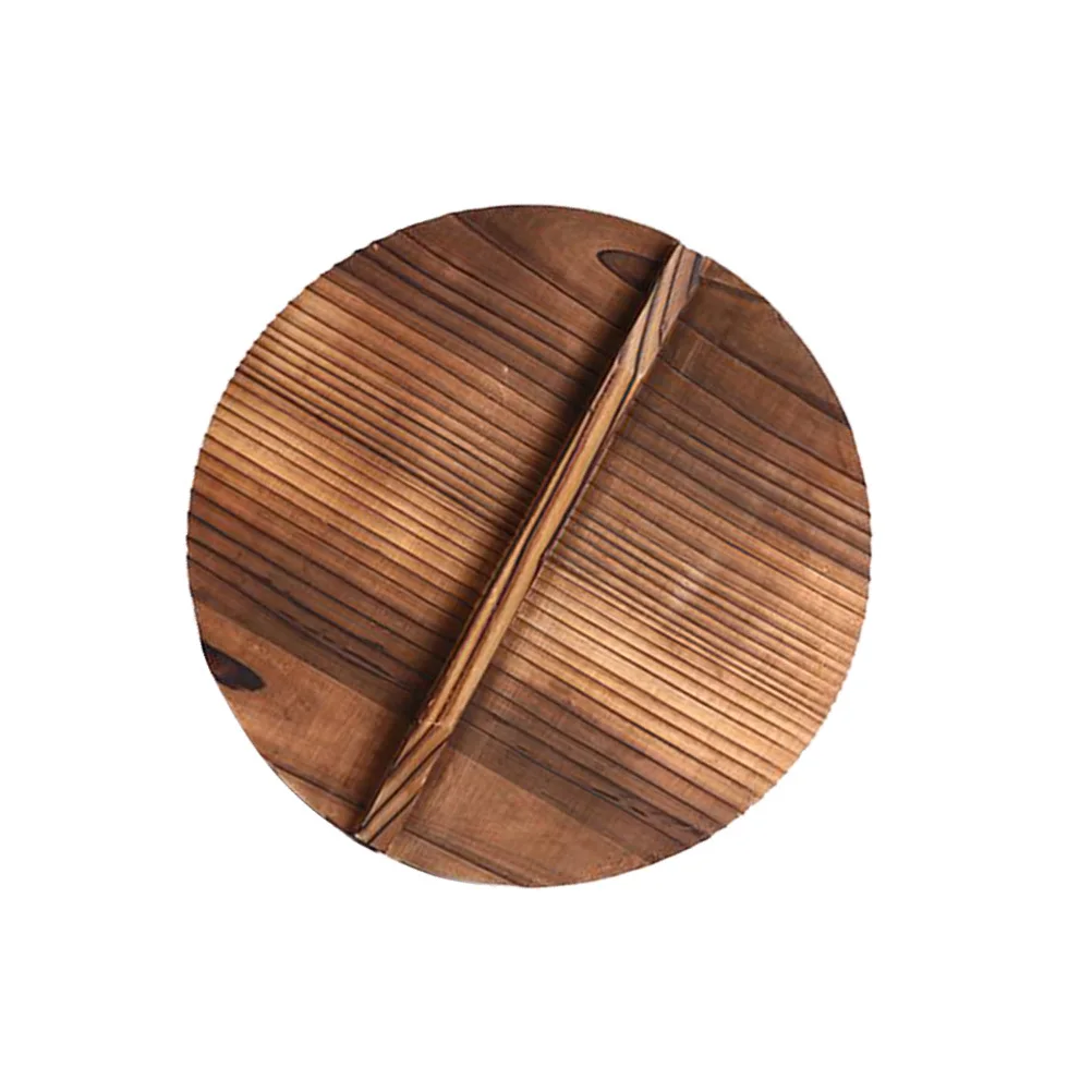 

Wooden Pot Cover Anti Oil Splashing Lid Protector Kitchen Tool Cooking Gadget Heat Resistant Handle 32x32x1.6 Steam Retainer