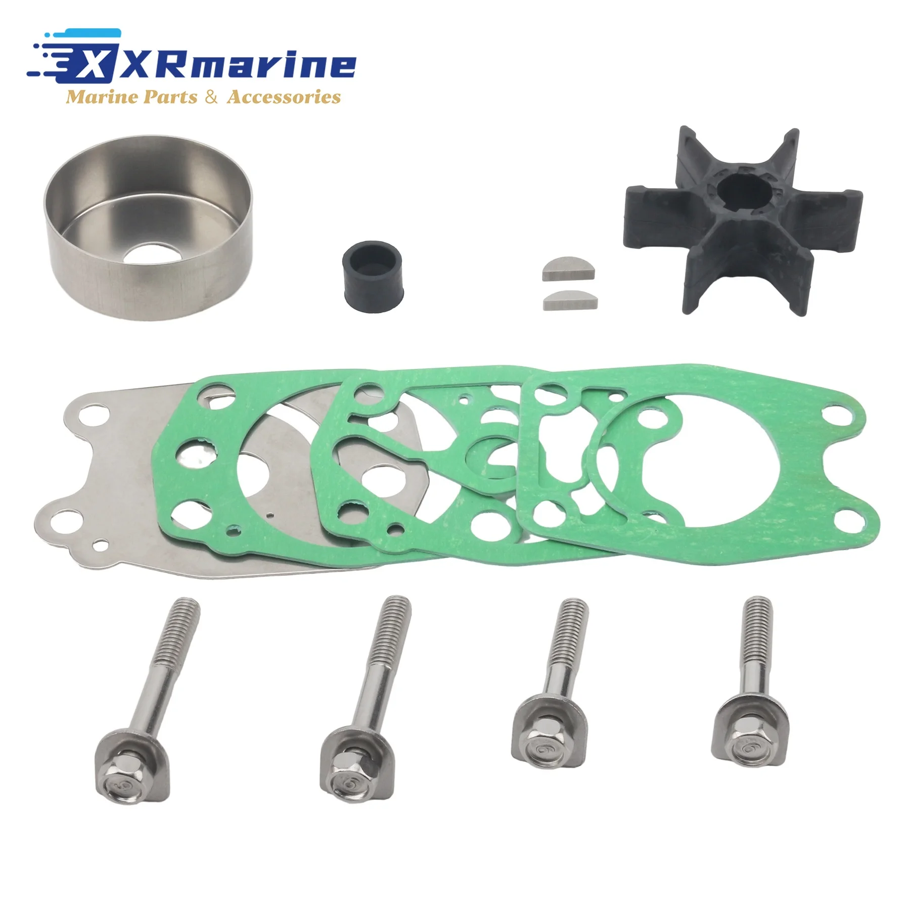 

Ремкомплект крыльчатки водяного насоса 18-3374 для 2-тактных лодочных моторов Yamaha 40 л.с., аналоги Sierra 18-3397, 18-3398, 679-W0078-00