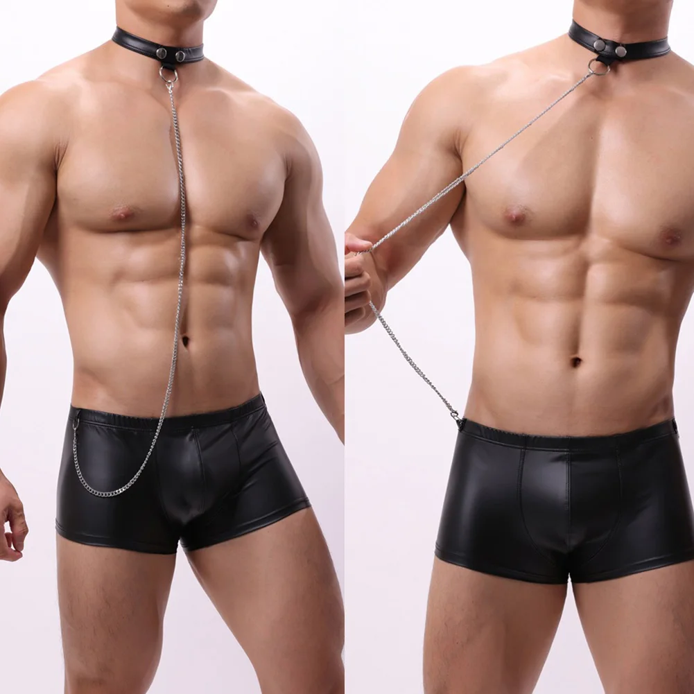 Casual Wear Black Men Boxer Briefs Comfortable Breathable Underwear Gay Underwear Nightwear Solid Color Pattern
