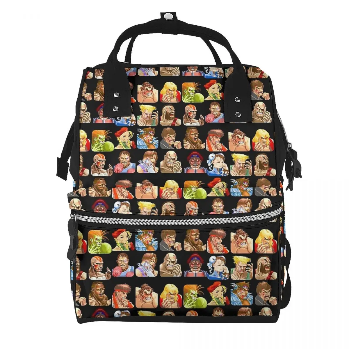 Defeated Portraits Super Street Fighter Student Backpack School Bag Hiking Travel Daypack for Men Women Bookbag Shoulder Bags