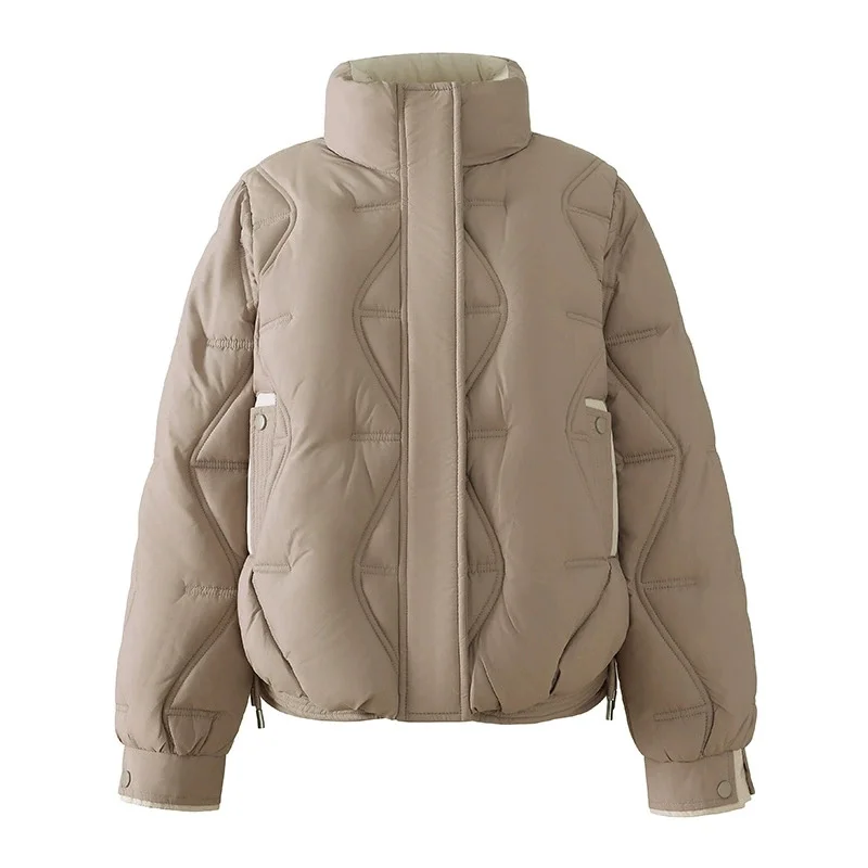 ผู้หญิงผ้าฝ้ายเบาะCoat 2025 ฤดูหนาวParkasใหม่แฟชั่นหลวมThickeเสื้อแจ็คเก็ตขนมปังผ้าฝ้ายหญิงOutwearเสื้อผ้า