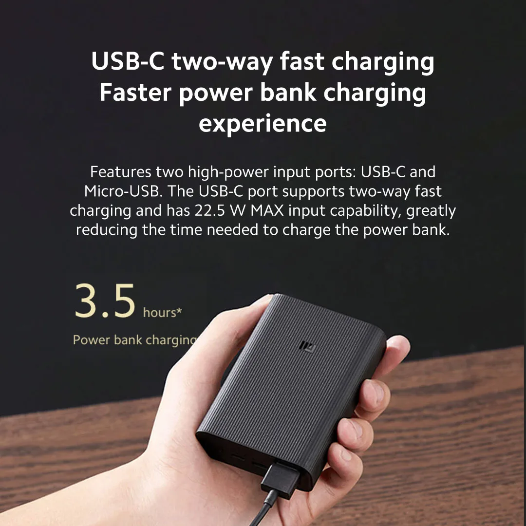 Xiaomi Mi Power Bank 3 10000mAh 22.5W Ultra Compact / Portable external battery Air Travel Safe Powerbank for smart phones