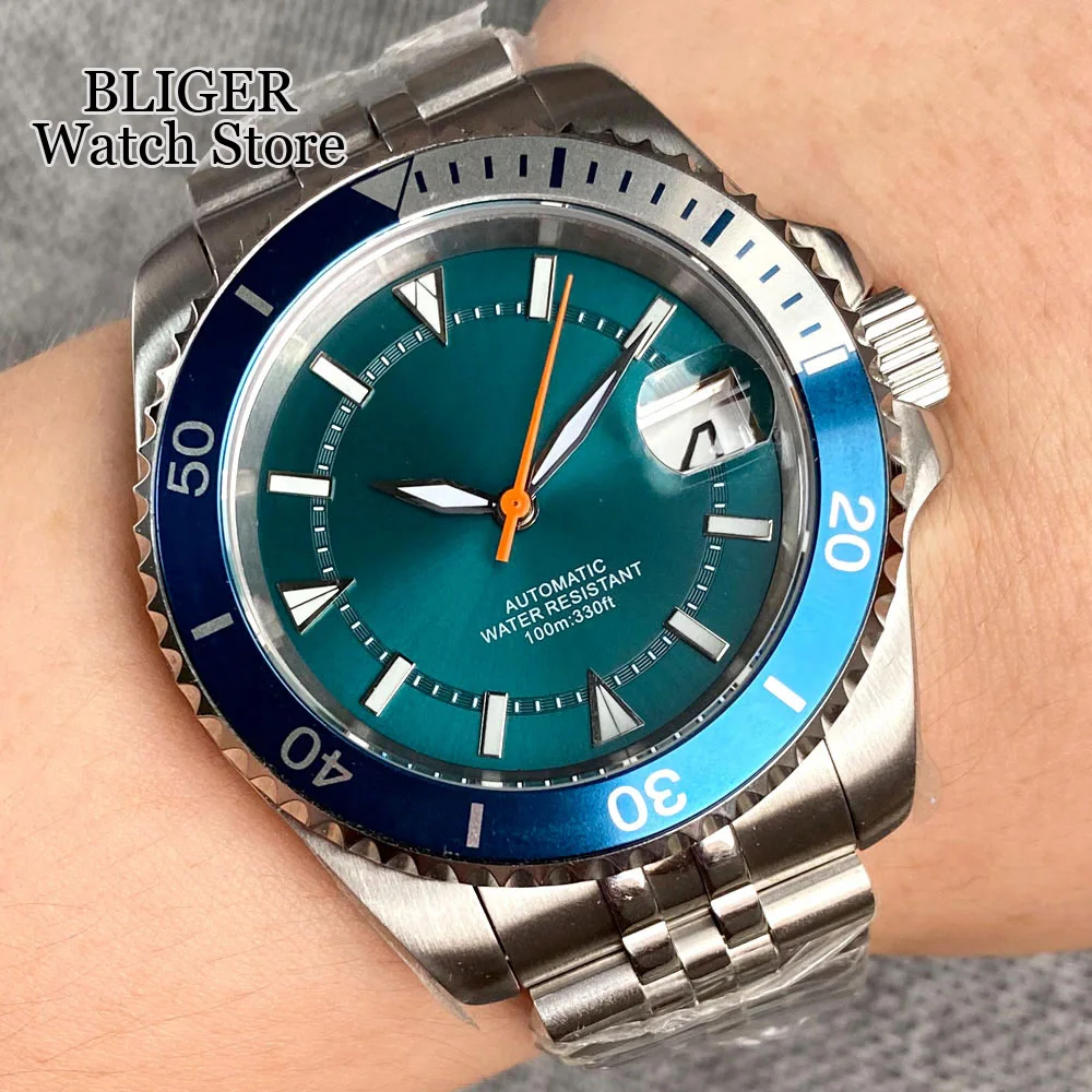 

Luxury BLIGER NH35A Blue Automatic Mens Watch 40mm Stainless Steel Bracelet Date Luminous Sapphire Glass 2023