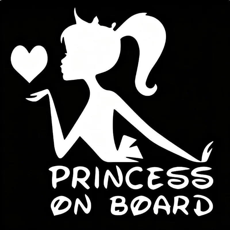 The girl princess has car stickers on her car. The design is simple and elegant, with a strong touch of girl-next-door charm.