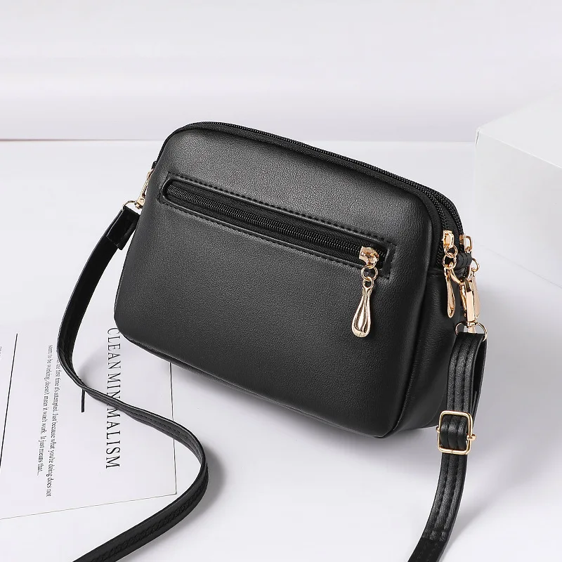 Cross Border Popular Small Bag for Women's 2024 Winter New Fashionable Embroidered Crossbody Bag Soft Leather Shoulder Handbag