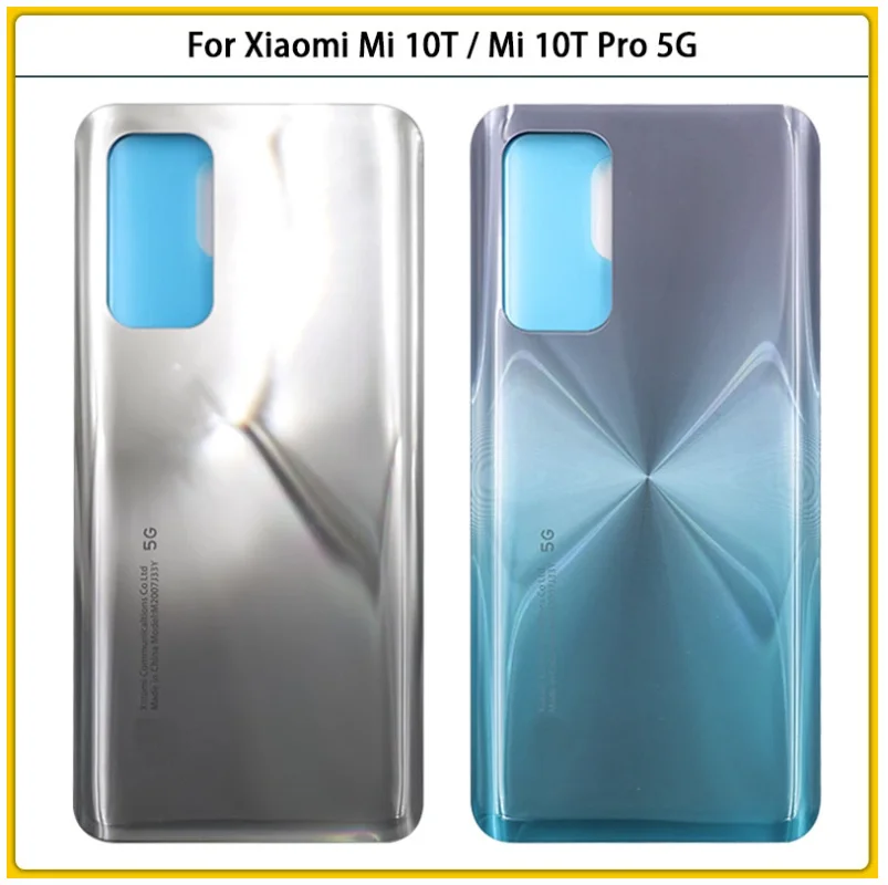 New For Xiaomi Mi 10T Pro 5G Battery Back Cover 3D Glass Panel Rear Door Mi10T Housing Case Glass With Adhesive Replace