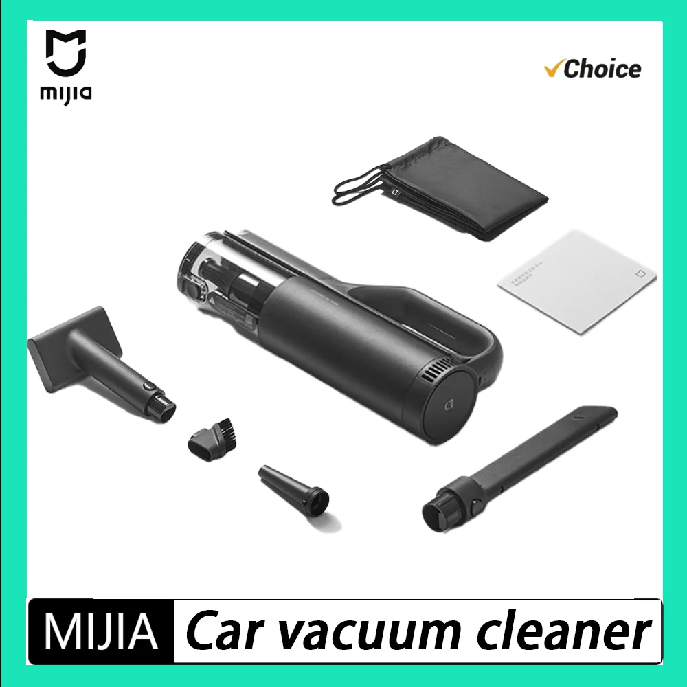 Original NEW MIJIA Car Vacuum Cleaner 21kPa Suction 150mL Dust Cup 2400mAh Battery Washable Filter Element For Car Cleaning