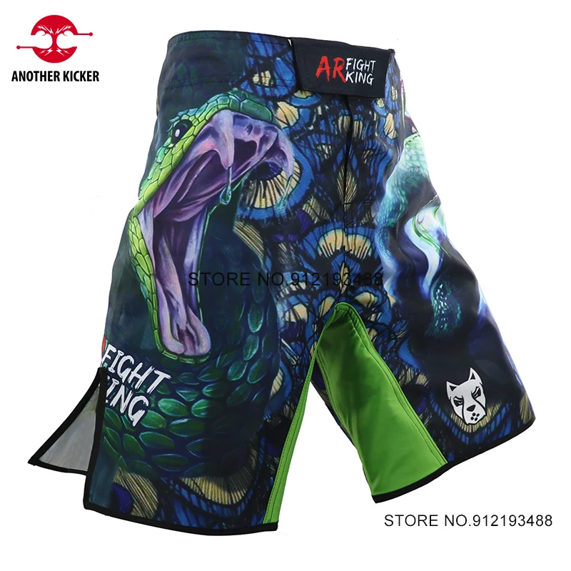 Pantaloncini MMA pantaloncini da boxe da uomo stampa serpente arti marziali abbigliamento BJJ palestra combattimento Sparring Grappling Kickboxing