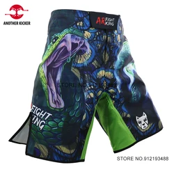 Pantaloncini MMA pantaloncini da boxe da uomo stampa serpente arti marziali abbigliamento BJJ palestra combattimento Sparring Grappling Kickboxing Cage pantaloni da combattimento