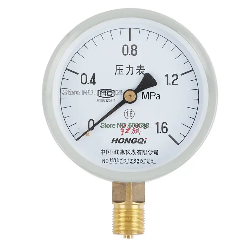 Dia 100mm,General Pressure Gauges, Y-100 0-2.5Mpa/60Mpa/0.16Mpa/0.1Mpa/1.6Mpa Pressure Switch