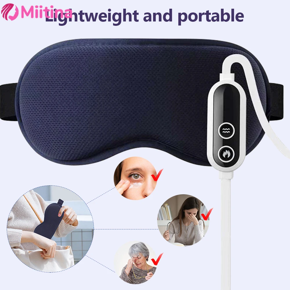 

Electric Steam Eye Mask 3D Massage Constant Temperature Smart USB Eye Mask for Dry Eyes with Constant Heating Temperature Pad