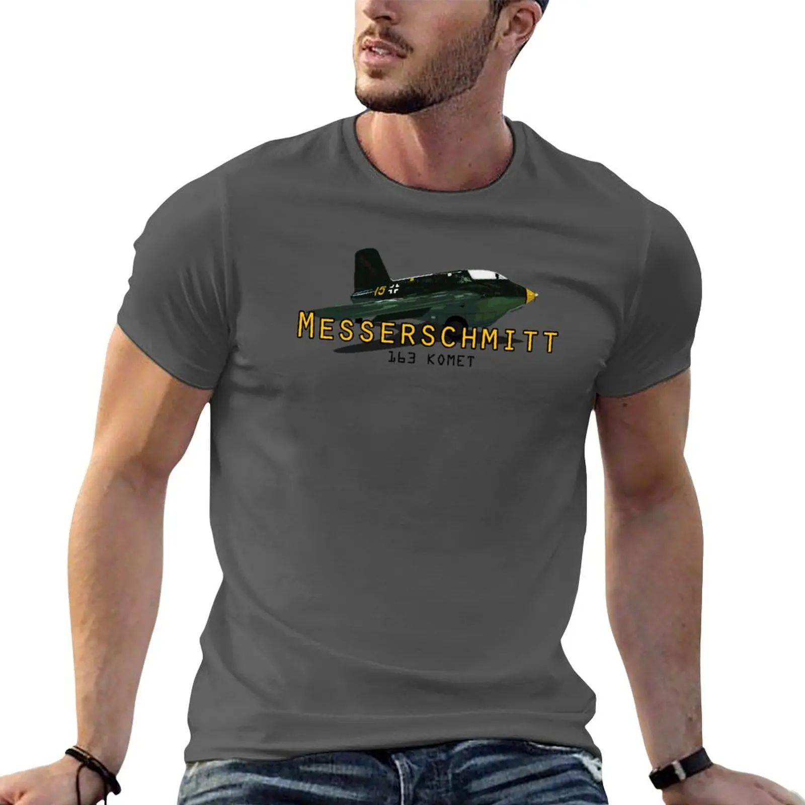 New Messerschmitt 163 Komet T-Shirt black t shirt sweat shirts customized t shirts black t shirts t shirts men