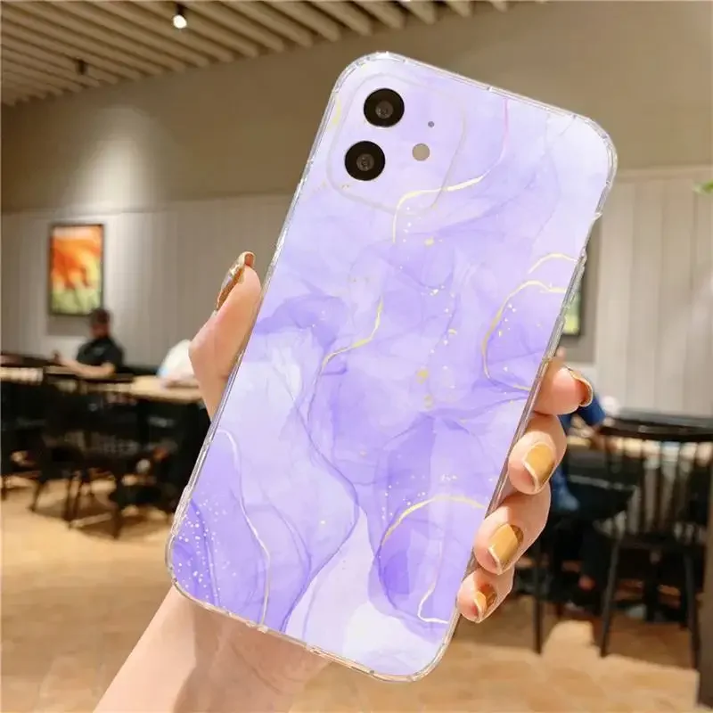 Funny Marble Phone Case For iPhone 15,14,13,12,11 Plus,Pro,Max,XR,XS,X,7,8 Plus,SE,Mini Transparent Silicone Soft