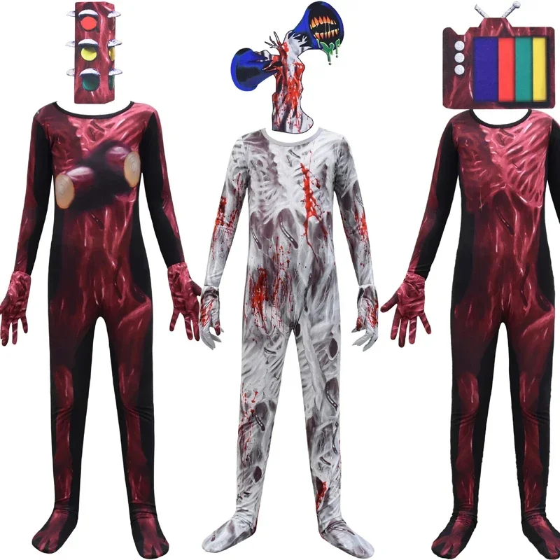 

Snailify Kids Siren Head Cosplay Scary Boys Humanoid Monster Costume Halloween Costume For Child 2021 Purim Carnival$0$i