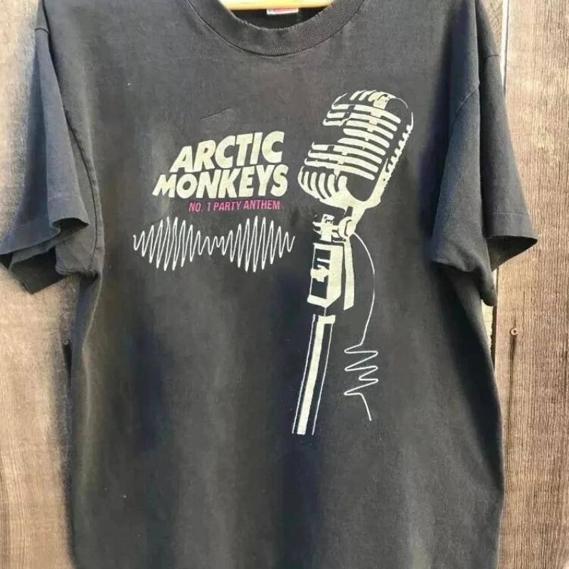 

Футболка унисекс Arctic Monkey Band Charcoal, новая летняя винтажная модная мужская и женская уличная одежда