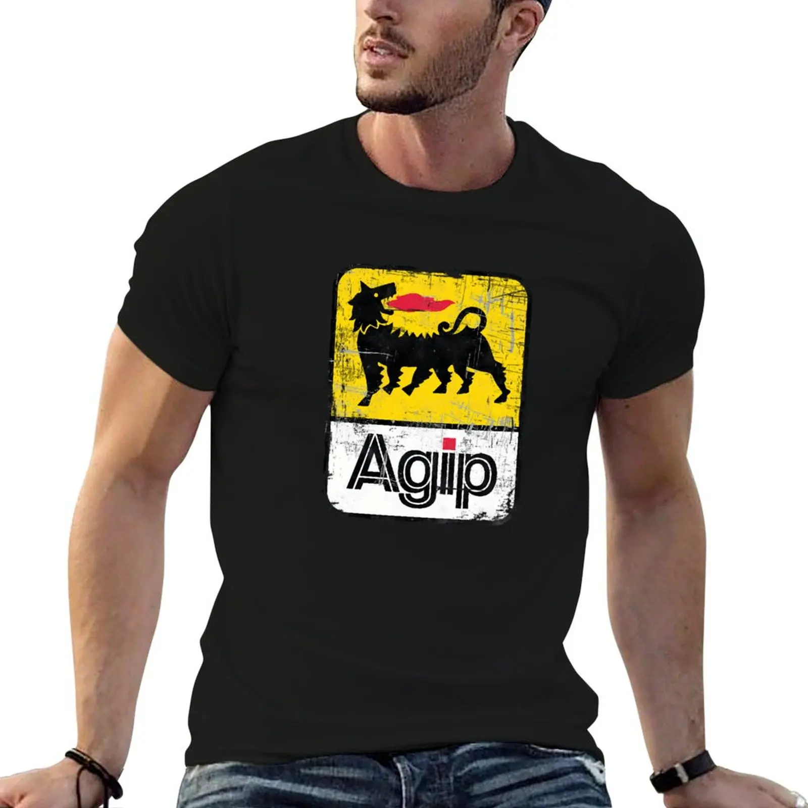 AGIP Lubricants 1968 – 1998 Distressed Version \t T-Shirt quick drying rapper graphic tees graphics mens clothes