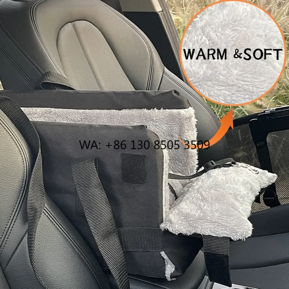 

Soft Warm Oxford Cloth Arctic Velvet Waterproof Leak-Proof Safety Portable Console Dog Car Seat for Small Dog