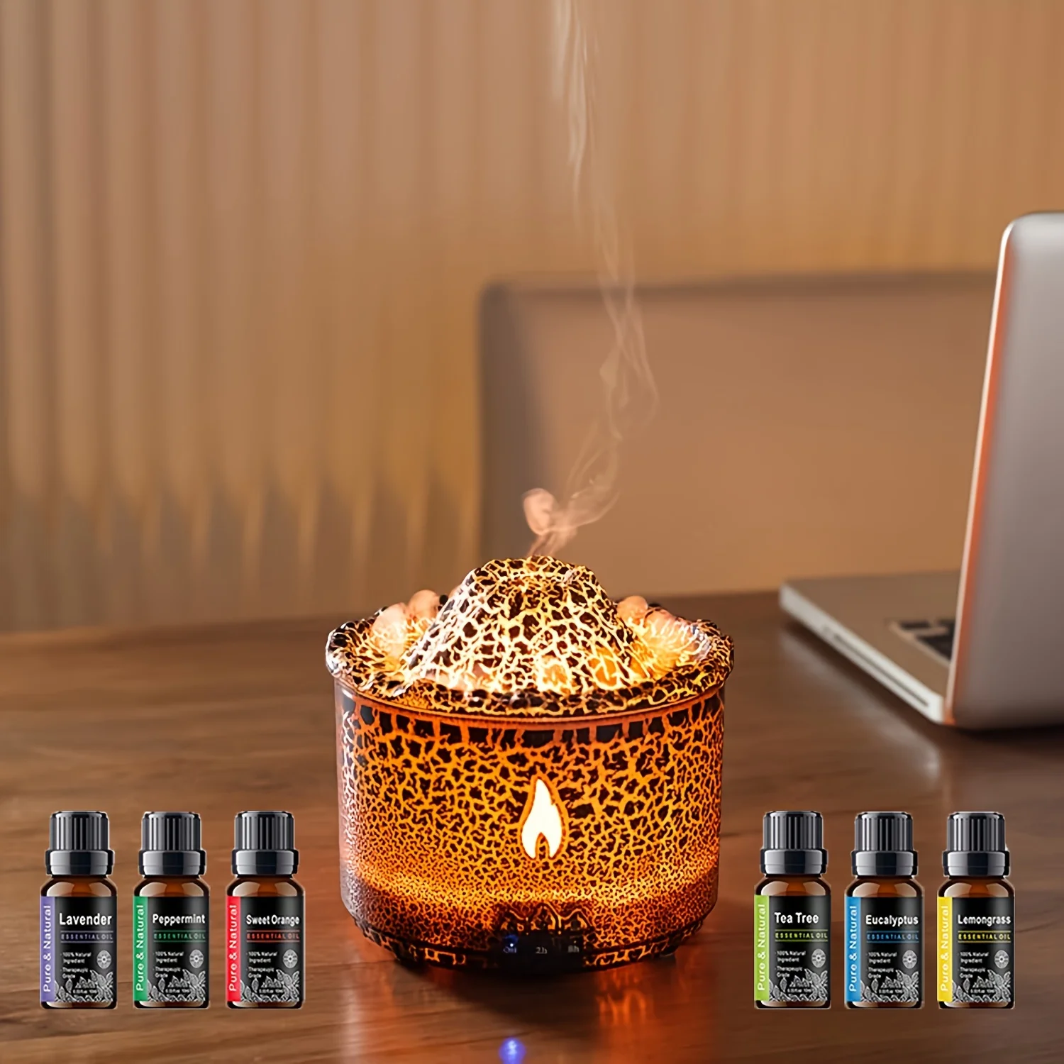 Room Aromaultrasonic Humidifier Remote, with Light, 10.14oz Aromatherapy Diffusers Large Ambient Diffuser Oil Essential