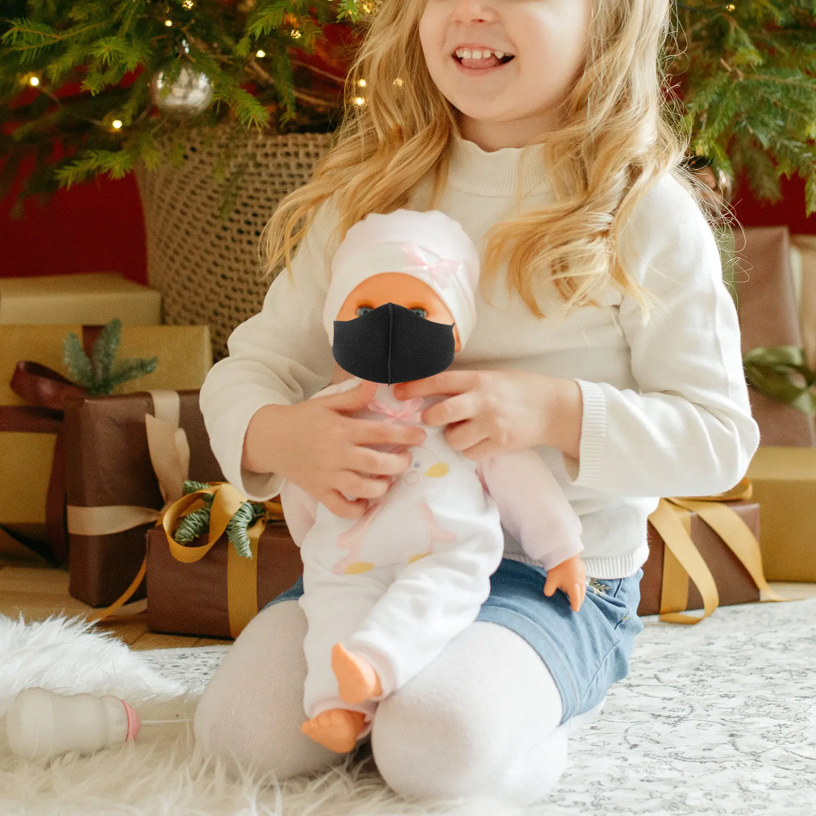 

Набор из 6 хлопковых масок для лица с 3D-дизайном, креативные миниатюрные аксессуары для костюмов, подходят для кукольного домика, реквизит для фотосессий, для творчества и игр