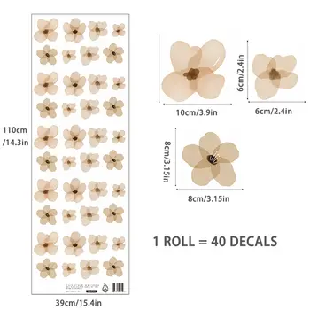 花卉牆貼 波西米亞北歐復古牆貼 乙烯基牆貼 DIY家居花卉牆紙 兒童房家居裝飾 6 最佳銷售 北歐牆貼 - №5