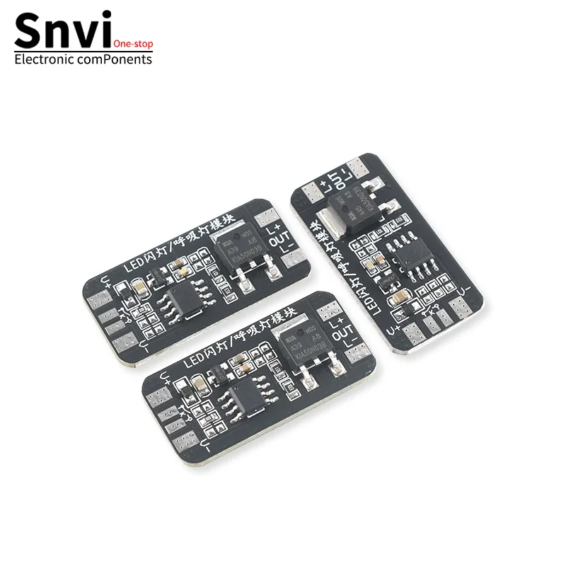 Módulo de luz respiratória de 3-24V: escurecimento LED (desbotamento/desbotamento), estroboscópio rápido/lento, placa controladora de luz ambiente festivo de 12V