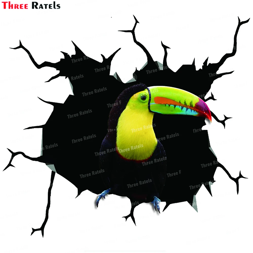 Three Ratels BV Various Parrot Stickers For Laptop Motorcycle Skateboard Luggage Guitar Waterproof Decals