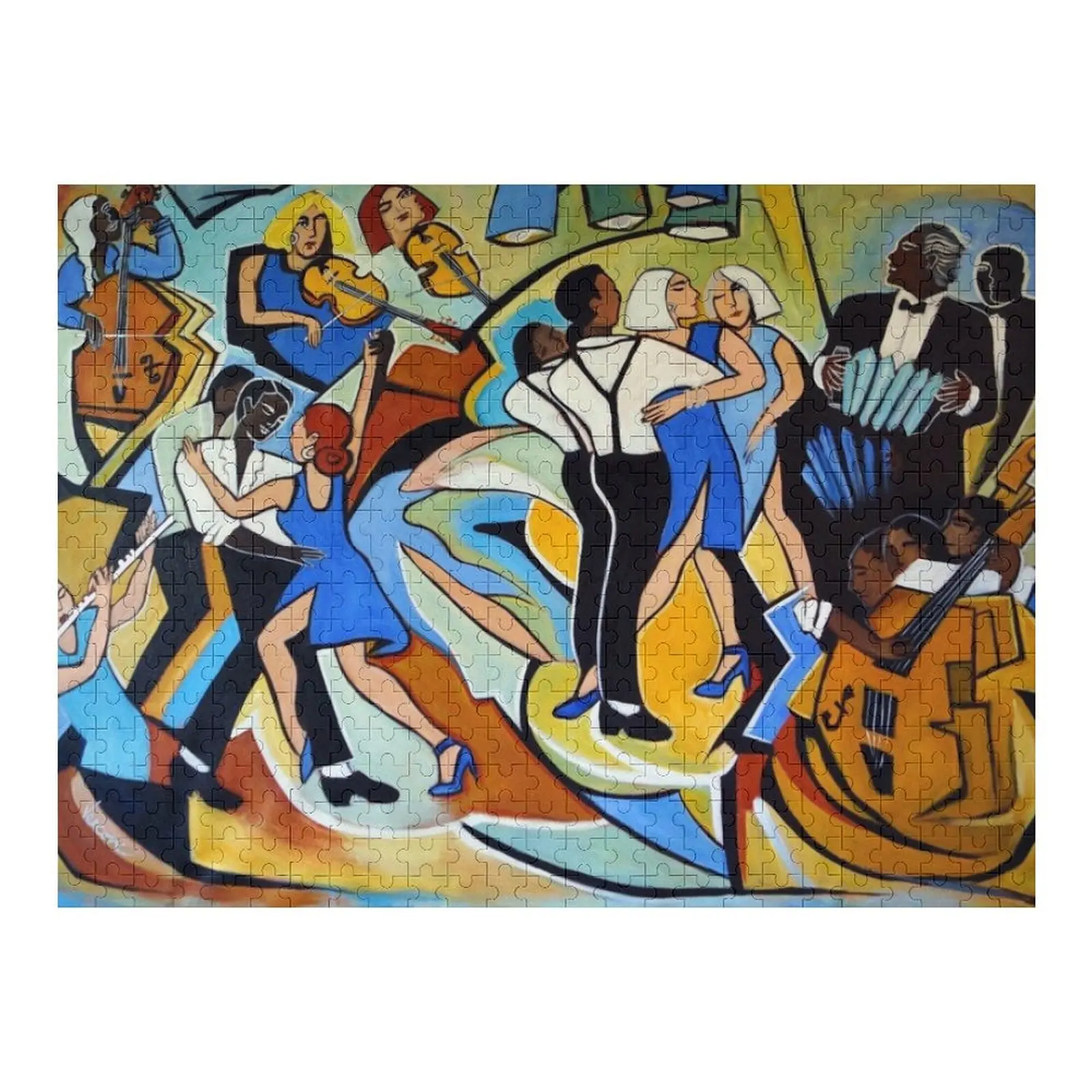 

Cobalt Blue Tango Jigsaw Puzzle Custom Wooden Gift Game Children Wooden Decor Paintings Puzzle