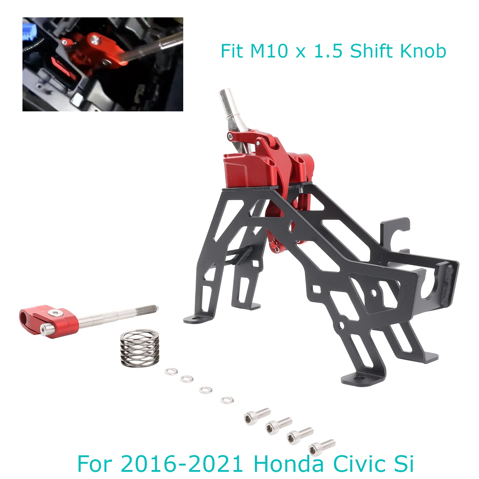 

For Honda Adjustable Short Shifter Fit M10 x 1.5 Shift Knob for Civic Sport/Si/Type R 2016-21