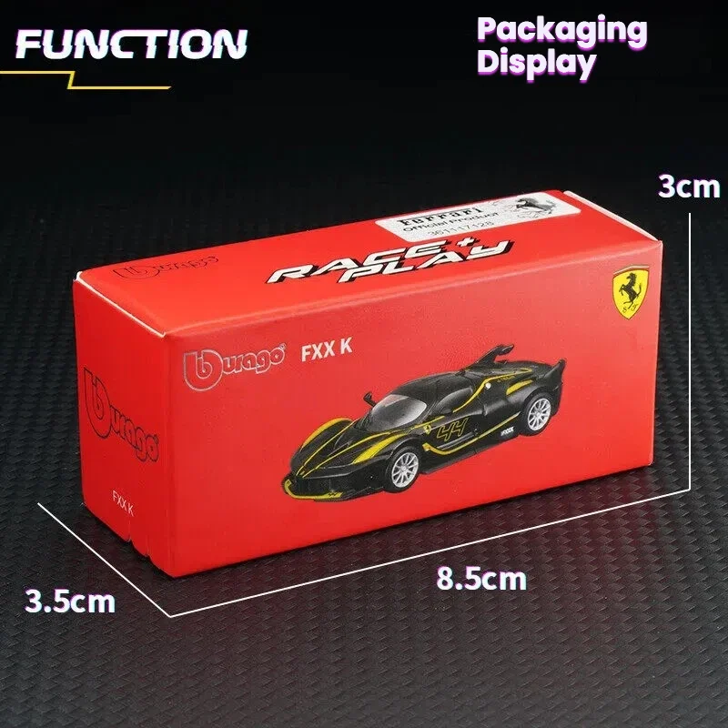 Bburago 1:64 Diecast Car Model Ferrari Fxx K Collectible Alloy Vehicle Toy Diecast Race Play Vehicles Collectible Gift for Boys view 4